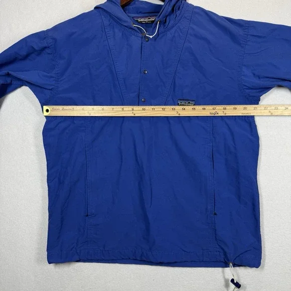 Patagonia Snap-T Anorak Mens S 1998 Blue Vintage Hooded Pullover Windbreaker USA - Picture 9 of 10